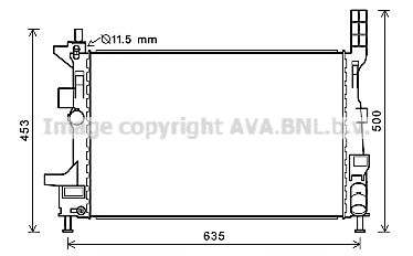 AVA QUALITY COOLING fd2578 -  Радиатор, охлаждение двигателя